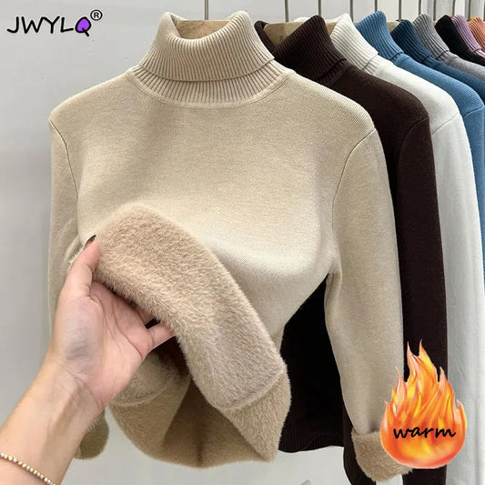 Velvet28 Thicken Fashion Lined Warm  Top Winter  Knitwear Jumper