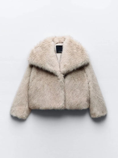 Coat27 Fashion  Thick Warm Fox  Coat Female